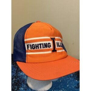 Vintage 80s Fighting Illini Trucker‎ SnapBack Hat
